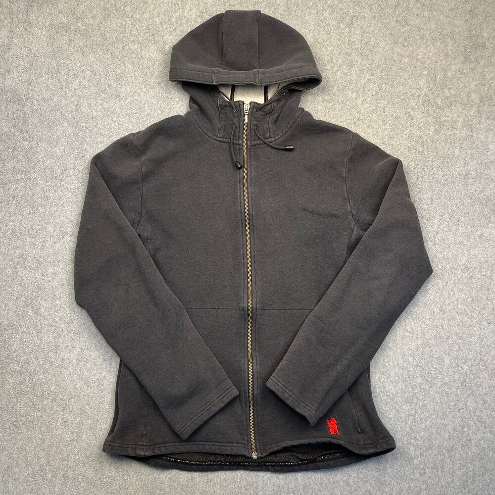 chrome industries cobra zip hoodie‎ black tech fleece commuter jacket large